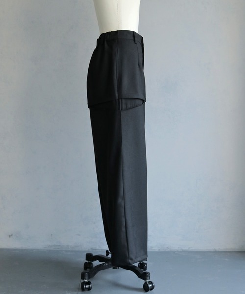 &g'aime（アンジェム）の「【&ｇ'aime 】シアー切替パンツ　Sheer Panelled Pants（スラックス・レディース・チャコールグレー/ブラック・FREE）」の21枚目の写真