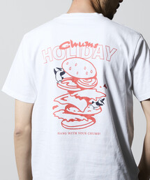 CHUMS（チャムス）の「CHUMS/チャムス 限定展開 CHUMS×FREAK'S STORE 別注 ブービーバード バックプリント クルーネックTシャツ/バーガーモチーフ（Tシャツ/カットソー）」