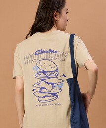 CHUMS（チャムス）の「CHUMS/チャムス 限定展開 CHUMS×FREAK'S STORE 別注 ブービーバード バックプリント クルーネックTシャツ/バーガーモチーフ（Tシャツ/カットソー）」