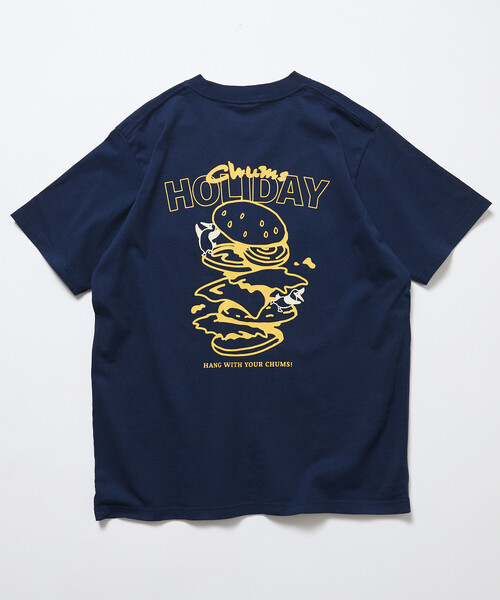 CHUMS（チャムス）の「CHUMS/チャムス 限定展開 CHUMS×FREAK'S STORE 別注 ブービーバード バックプリント クルーネックTシャツ/バーガーモチーフ（Tシャツ/カットソー・メンズ・ネイビー/ホワイト/ブラック/グレイッシュベージュ・X-LARGE/LARGE/MEDIUM/SMALL）」の22枚目の写真