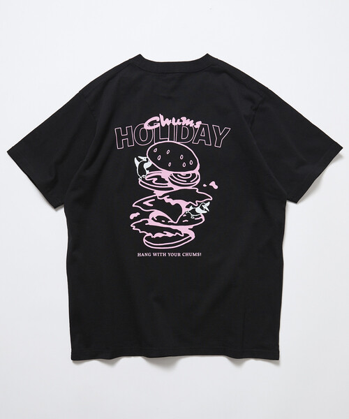 CHUMS（チャムス）の「CHUMS/チャムス 限定展開 CHUMS×FREAK'S STORE 別注 ブービーバード バックプリント クルーネックTシャツ/バーガーモチーフ（Tシャツ/カットソー・メンズ・ネイビー/ホワイト/ブラック/グレイッシュベージュ・X-LARGE/LARGE/MEDIUM/SMALL）」の20枚目の写真