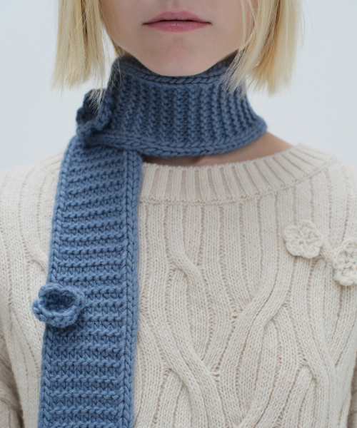 DIAGONAL（ダイアゴナル）の「CABLE APPLIQUE KNIT (ivory)（ニット/セーター・レディース・その他・FREE）」の4枚目の写真