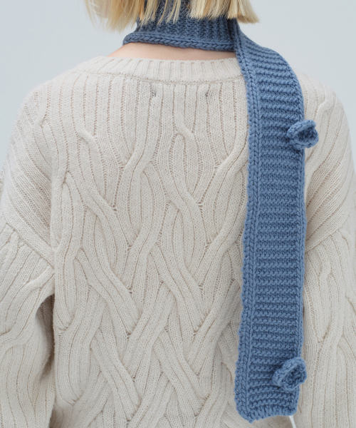 DIAGONAL（ダイアゴナル）の「CABLE APPLIQUE KNIT (ivory)（ニット/セーター・レディース・その他・FREE）」の5枚目の写真