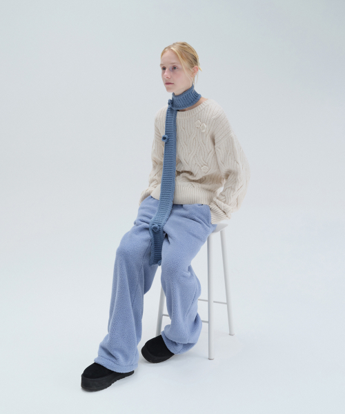 DIAGONAL（ダイアゴナル）の「CABLE APPLIQUE KNIT (ivory)（ニット/セーター・レディース・その他・FREE）」の8枚目の写真