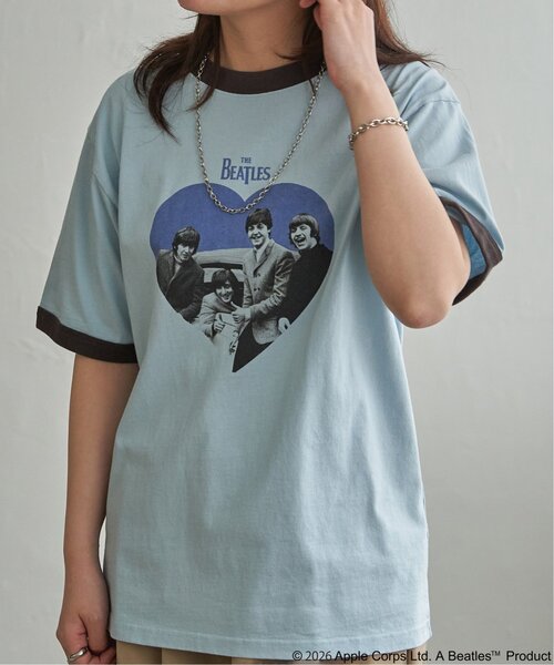The Beatles(ザビートルズ)の「THE BEATLES ザ ビートルズ リンガープリントTシャツ(Tシャツ/カットソー・メンズ・ブラウン/チャコール/ライトブルー・S/M/L/LL)」の7枚目の写真