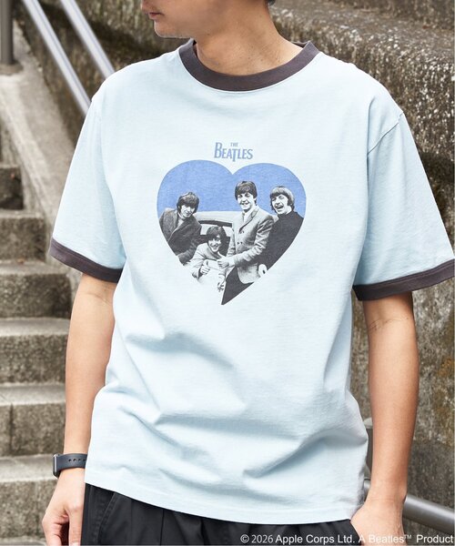 The Beatles(ザビートルズ)の「THE BEATLES ザ ビートルズ リンガープリントTシャツ(Tシャツ/カットソー・メンズ・ブラウン/チャコール/ライトブルー・S/M/L/LL)」の12枚目の写真