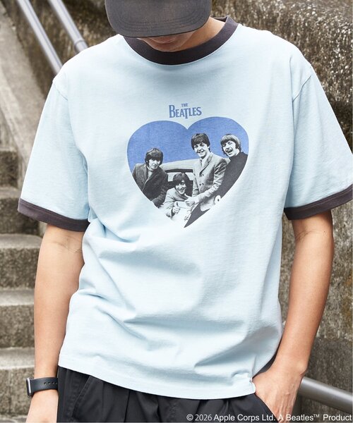 The Beatles(ザビートルズ)の「THE BEATLES ザ ビートルズ リンガープリントTシャツ(Tシャツ/カットソー・メンズ・ブラウン/チャコール/ライトブルー・S/M/L/LL)」の13枚目の写真