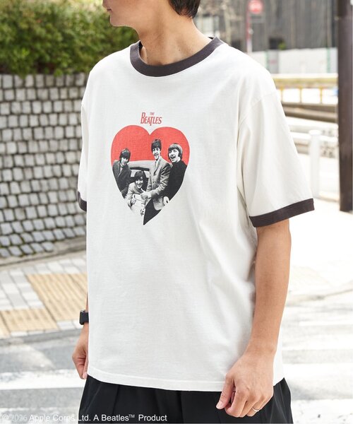 The Beatles(ザビートルズ)の「THE BEATLES ザ ビートルズ リンガープリントTシャツ(Tシャツ/カットソー・メンズ・ブラウン/チャコール/ライトブルー・S/M/L/LL)」の16枚目の写真