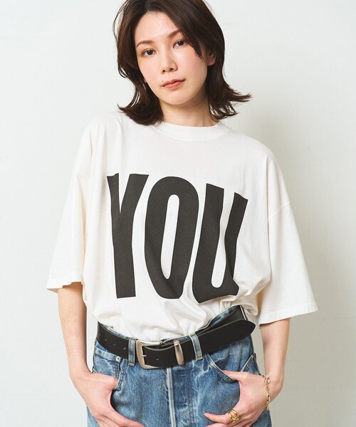 Whim Gazette(ウィムガゼット)の「【KATHARINE HAMNETT】別注YOU Tシャツ(Tシャツ/カットソー・レディース・オフホワイト/ベージュ・FREE)」の2枚目の写真