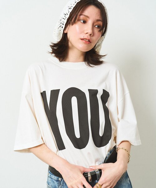 Whim Gazette(ウィムガゼット)の「【KATHARINE HAMNETT】別注YOU Tシャツ(Tシャツ/カットソー・レディース・オフホワイト/ベージュ・FREE)」の13枚目の写真