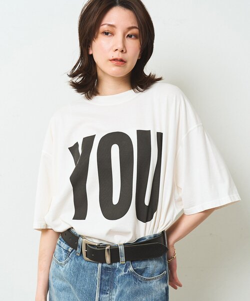 Whim Gazette(ウィムガゼット)の「【KATHARINE HAMNETT】別注YOU Tシャツ(Tシャツ/カットソー・レディース・オフホワイト/ベージュ・FREE)」の4枚目の写真