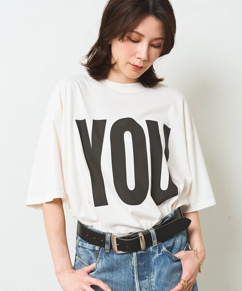 Whim Gazette(ウィムガゼット)の「【KATHARINE HAMNETT】別注YOU Tシャツ(Tシャツ/カットソー・レディース・オフホワイト/ベージュ・FREE)」の12枚目の写真