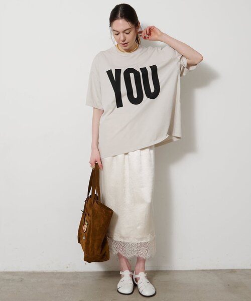 Whim Gazette(ウィムガゼット)の「【KATHARINE HAMNETT】別注YOU Tシャツ(Tシャツ/カットソー・レディース・オフホワイト/ベージュ・FREE)」の17枚目の写真