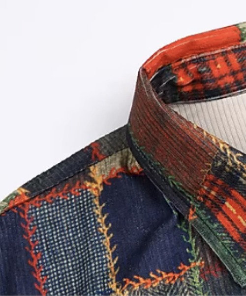 U:UME(ユーム)の「Retro Check Patch Shirt(シャツ/ブラウス・メンズ・レッド・XX-LARGE/X-LARGE/LARGE/MEDIUM)」の3枚目の写真
