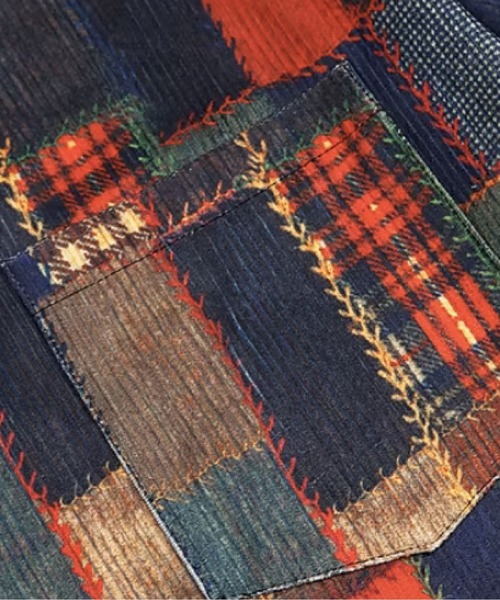 U:UME(ユーム)の「Retro Check Patch Shirt(シャツ/ブラウス・メンズ・レッド・XX-LARGE/X-LARGE/LARGE/MEDIUM)」の5枚目の写真