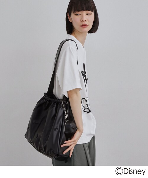 Disney(ディズニー)の「Disney capsule collection 巾着ショルダーバッグ(ショルダーバッグ・メンズ・ブラック・00)」の5枚目の写真