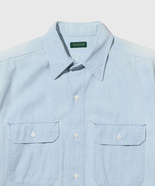 WILD LIFE TAILOR Adam et Rope'(ワイルドテーラーアダムエロペ )の「【WILD LIFE TAILOR】CHAMBRAY SHIRT(シャツ/ブラウス・メンズ・サックスブルー・L)」の2枚目の写真