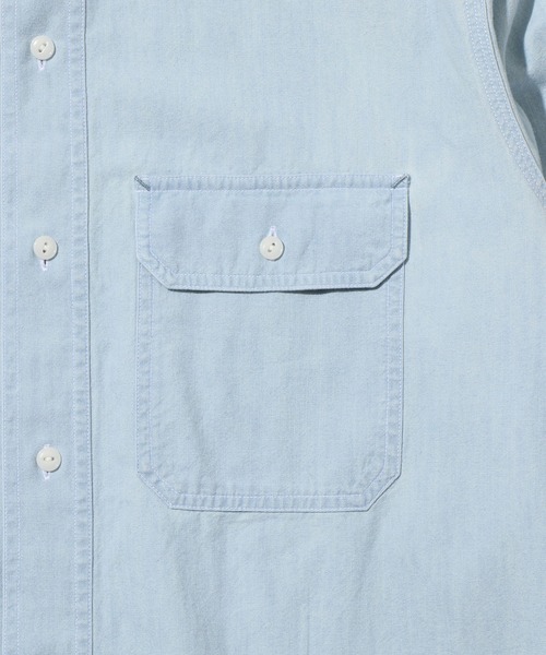 WILD LIFE TAILOR Adam et Rope'(ワイルドテーラーアダムエロペ )の「【WILD LIFE TAILOR】CHAMBRAY SHIRT(シャツ/ブラウス・メンズ・サックスブルー・L)」の3枚目の写真