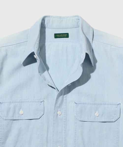WILD LIFE TAILOR Adam et Rope'(ワイルドテーラーアダムエロペ )の「【WILD LIFE TAILOR】CHAMBRAY SHIRT(シャツ/ブラウス・メンズ・サックスブルー・L)」の4枚目の写真