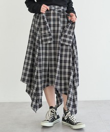 イレヘムチェックシャツライクスカート