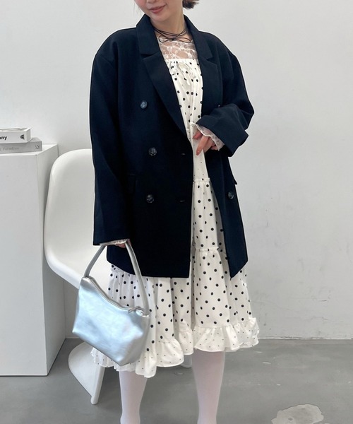mul.（ムル）の「ドッキングドットロングスカート（スカート・レディース・ホワイト/サックスブルー/ブラック・FREE）」の20枚目の写真