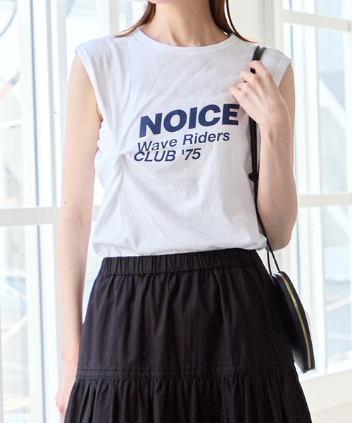 U by SPICK&SPAN(ユーバイスピックアンドスパン)の「NOICE / ノイス TWISTED DRAPE SLEEVELESS TOP(Tシャツ/カットソー・レディース・ホワイト・SMALL)」の1枚目の写真