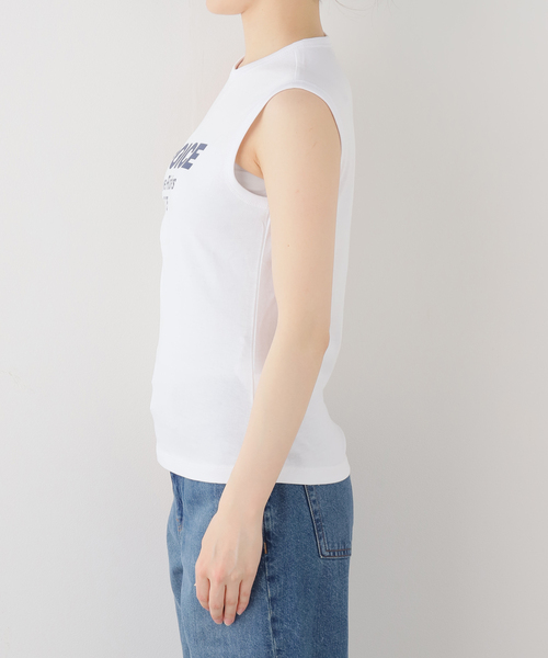 U by SPICK&SPAN(ユーバイスピックアンドスパン)の「NOICE / ノイス TWISTED DRAPE SLEEVELESS TOP(Tシャツ/カットソー・レディース・ホワイト・SMALL)」の3枚目の写真