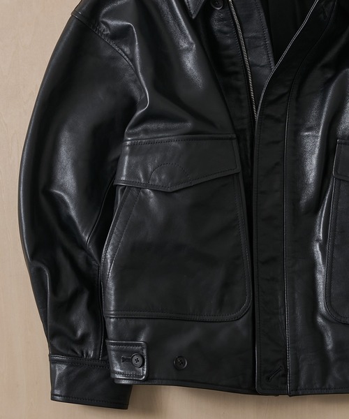 YOKE（ヨーク）の「【YOKE for KEY TIMEZ/ヨーク】別注 Leather Flight Jacket（ブルゾン・メンズ・ブラック/ブラウン・2）」の16枚目の写真