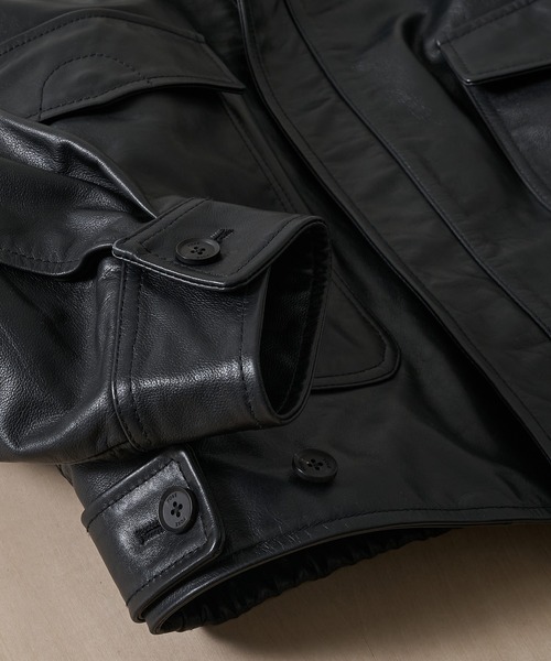 YOKE（ヨーク）の「【YOKE for KEY TIMEZ/ヨーク】別注 Leather Flight Jacket（ブルゾン・メンズ・ブラック/ブラウン・2）」の17枚目の写真