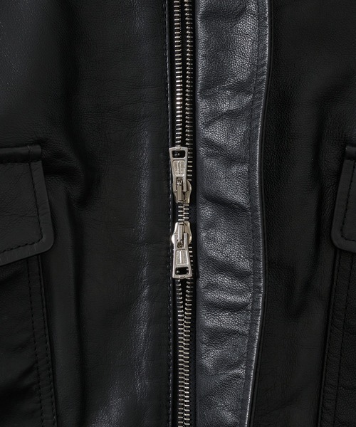 YOKE（ヨーク）の「【YOKE for KEY TIMEZ/ヨーク】別注 Leather Flight Jacket（ブルゾン・メンズ・ブラック/ブラウン・2）」の18枚目の写真