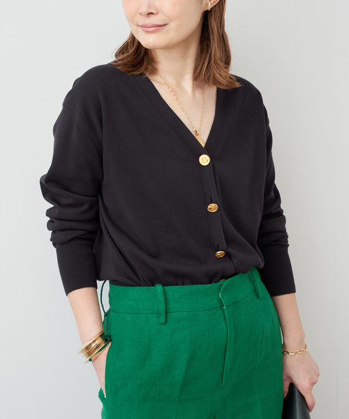 Deuxieme Classe(ドゥーズィエムクラス)の「*Beauty カーディガン(カーディガン/ボレロ・レディース・ネイビー/ベージュ・FREE)」の2枚目の写真