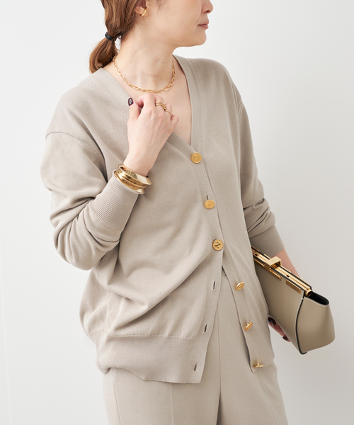 Deuxieme Classe(ドゥーズィエムクラス)の「*Beauty カーディガン(カーディガン/ボレロ・レディース・ネイビー/ベージュ・FREE)」の6枚目の写真