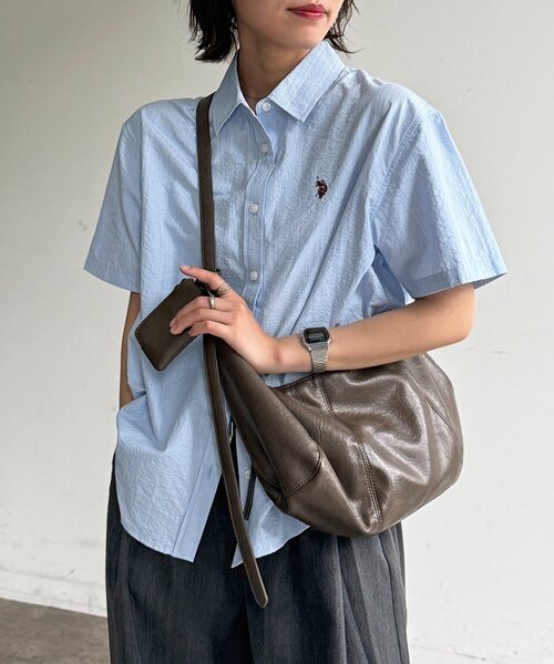 U.S. POLO ASSN.(ユーエスポロアッスン)の「半袖シャツ(シャツ/ブラウス・レディース・ブラック系その他/ブルー/ホワイト系その他2/ホワイト系その他/イエロー/ネイビー・FREE)」の5枚目の写真