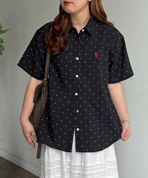 U.S. POLO ASSN.(ユーエスポロアッスン)の「半袖シャツ(シャツ/ブラウス・レディース・ブラック系その他/ブルー/ホワイト系その他2/ホワイト系その他/イエロー/ネイビー・FREE)」の9枚目の写真