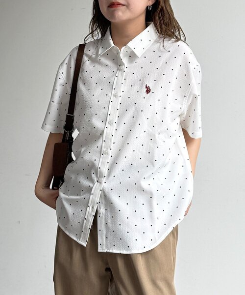 U.S. POLO ASSN.(ユーエスポロアッスン)の「半袖シャツ(シャツ/ブラウス・レディース・ブラック系その他/ブルー/ホワイト系その他2/ホワイト系その他/イエロー/ネイビー・FREE)」の22枚目の写真
