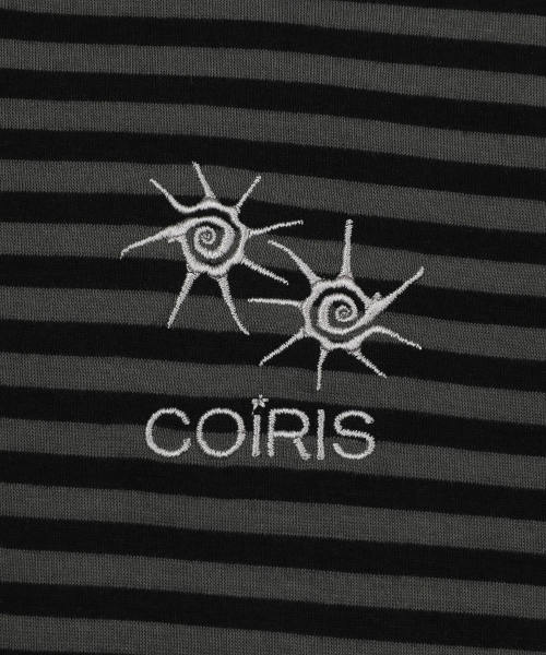 COIRIS_(コイリス)の「ネアナグランストライプスリムフードジップアップ(パーカー・レディース・チャコールグレー×ブラック・FREE)」の6枚目の写真