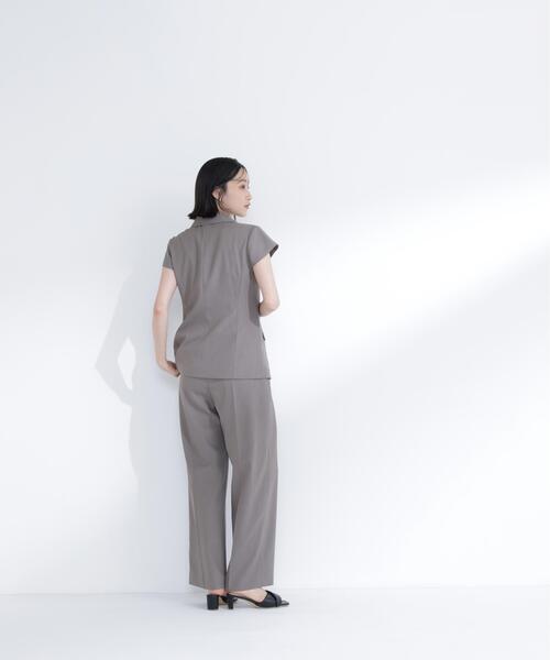 NATURAL BEAUTY BASIC(ナチュラルビューティーベーシック)の「スタイルアップ SETUP ペプラムジャケット(テーラードジャケット・レディース・ベージュ/ブラウン・MEDIUM/SMALL)」の7枚目の写真