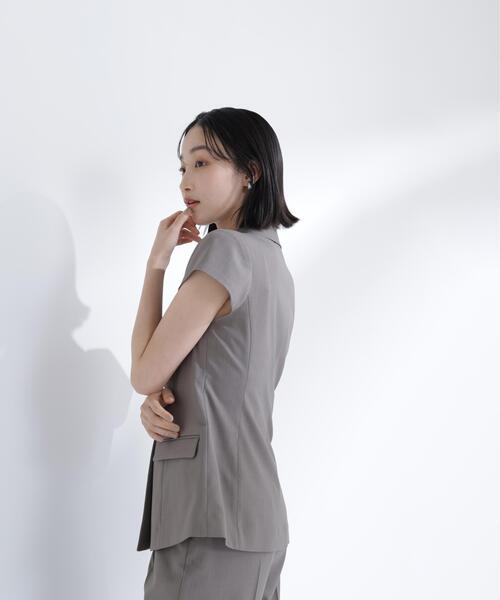 NATURAL BEAUTY BASIC(ナチュラルビューティーベーシック)の「スタイルアップ SETUP ペプラムジャケット(テーラードジャケット・レディース・ベージュ/ブラウン・MEDIUM/SMALL)」の10枚目の写真
