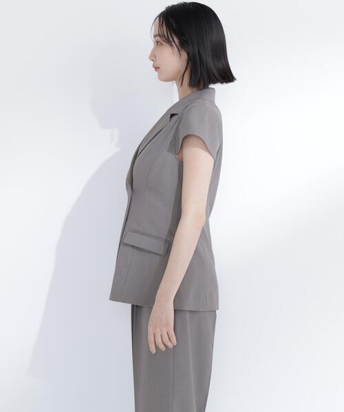 NATURAL BEAUTY BASIC(ナチュラルビューティーベーシック)の「スタイルアップ SETUP ペプラムジャケット(テーラードジャケット・レディース・ベージュ/ブラウン・MEDIUM/SMALL)」の14枚目の写真
