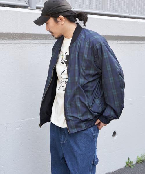 mihns closet(ミンズクローゼット)の「【mihns closet/ミンズクローゼット】リバーシブル フライトジャケット(ブルゾン・メンズ・ブルー/ベージュ/ブラック・M/L)」の8枚目の写真
