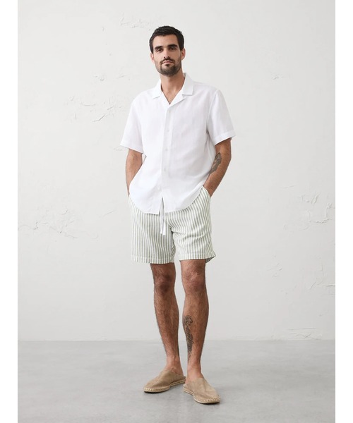 BANANA REPUBLIC FACTORY STORE(バナナリパブリック ファクトリーストア)の「BANANA REPUBLIC FACTORY STORE スタンダードフィット 7インチ リネンブレンド デッキショーツ(その他パンツ・メンズ・イエロー/ブルー/グリーン・L/M/XL/S)」の7枚目の写真
