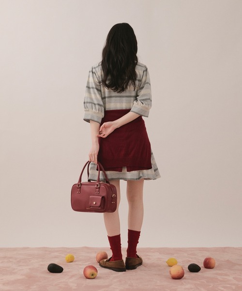 loin nuit(ロワンニュイ)の「striped polo onepiece / ストライプポロワンピース(ワンピース・レディース・ブルー/グレー/レッド・FREE)」の15枚目の写真