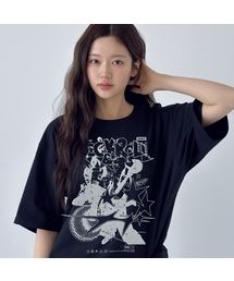 NTBC（エヌティービーシー）の「ロックパンクオーバーサイズ半袖Tシャツ_2COLOR（Tシャツ/カットソー）」