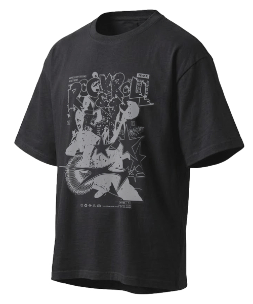 NTBC(エヌティービーシー)の「ロックパンクオーバーサイズ半袖Tシャツ_2COLOR(Tシャツ/カットソー・レディース・チャコール/ネイビー・MEDIUM/LARGE/X-LARGE)」の3枚目の写真