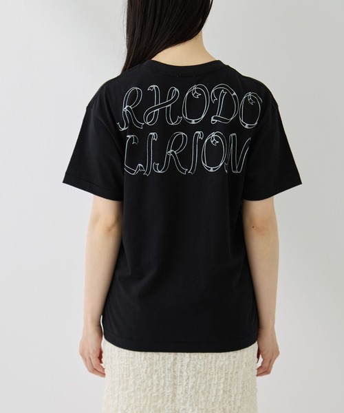 RhodolirioN（ロドリリオン）の「[RhodolirioN/ロドリリオン]Printed Making a bow with Ribbon Tee（Tシャツ/カットソー・レディース・ブラック/ピンク/ホワイト・0）」の7枚目の写真