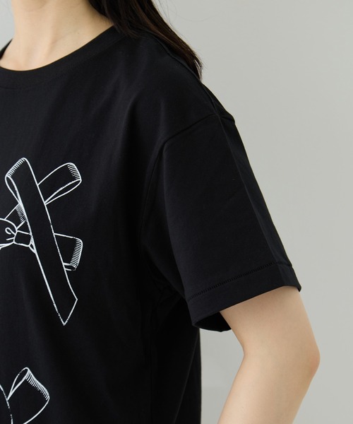 RhodolirioN（ロドリリオン）の「[RhodolirioN/ロドリリオン]Printed Making a bow with Ribbon Tee（Tシャツ/カットソー・レディース・ブラック/ピンク/ホワイト・0）」の10枚目の写真