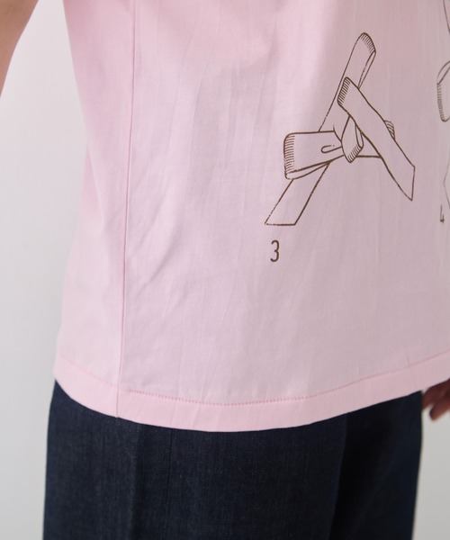 RhodolirioN（ロドリリオン）の「[RhodolirioN/ロドリリオン]Printed Making a bow with Ribbon Tee（Tシャツ/カットソー・レディース・ブラック/ピンク/ホワイト・0）」の20枚目の写真