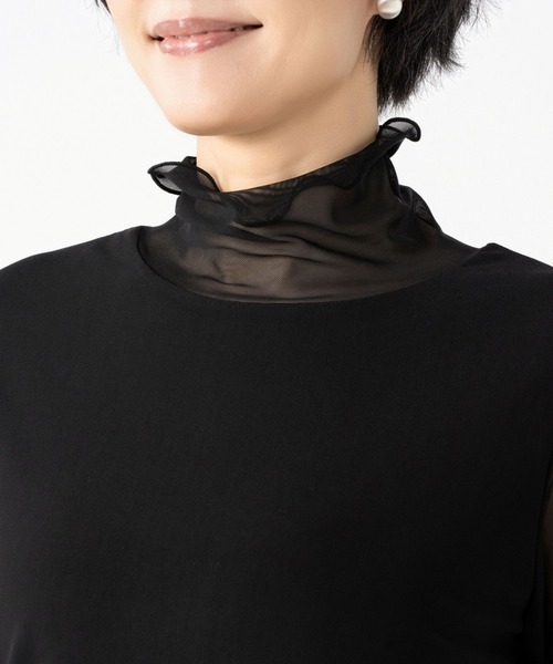Re:Birth+(リバースプラス)の「シアー素材使いハイネックトップス(Tシャツ/カットソー・レディース・ゼブラ/ブラック/その他・MEDIUM/LARGE/LL/3L)」の8枚目の写真