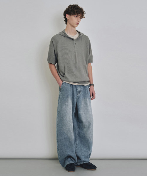 COSTUME O’CLOCK(コスチュームオクロック)の「リネンライクバルーンワンタックパンツ 3 COLOR COOSPT254(その他パンツ・メンズ・ライトブルー/ブラック/アイボリー・26/28/30/32/34)」の7枚目の写真