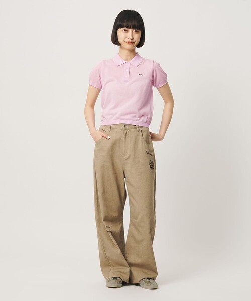LACOSTE(ラコステ)の「<LACOSTE>ラメニット ポロシャツ(ポロシャツ・レディース・ピンク/オフホワイト・36)」の17枚目の写真
